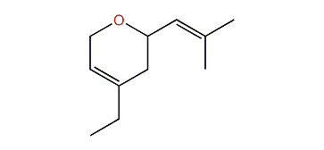 4-Ethyl-3,6-dihydro-2-(2-methylprop-1-enyl)-2H-pyran